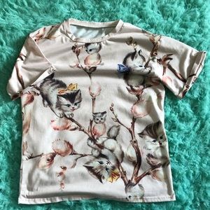 Cat Print Tee